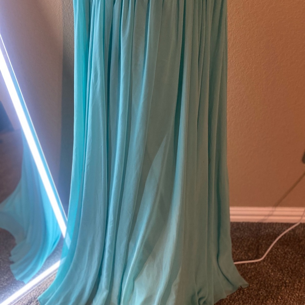 Fiestaware Teal Lace Evening Dress - Picture 3 of 5